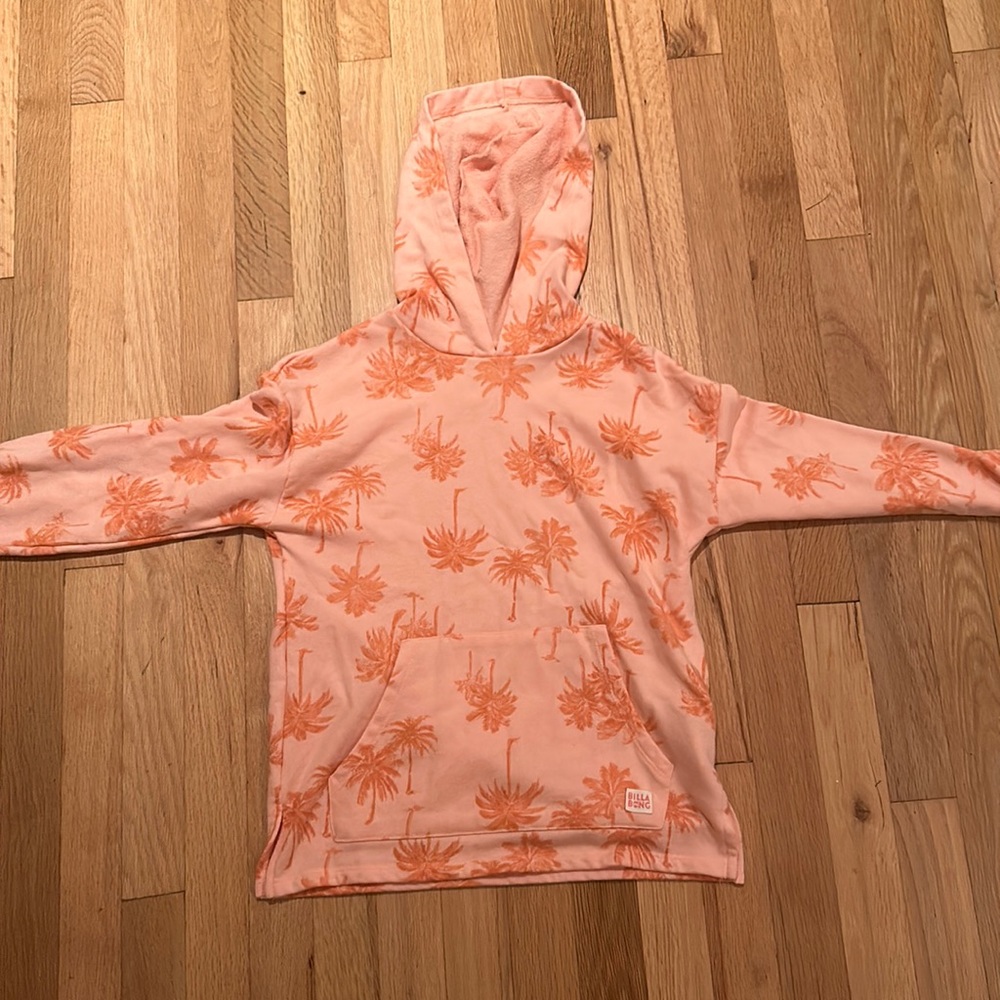 Kids pink palm tree hoodie